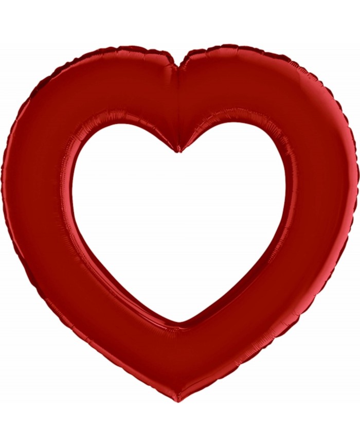 Pallone cuore concatenabile 41" colore rosso