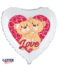 Pallone cuore concatenabile 41" colore rosso
