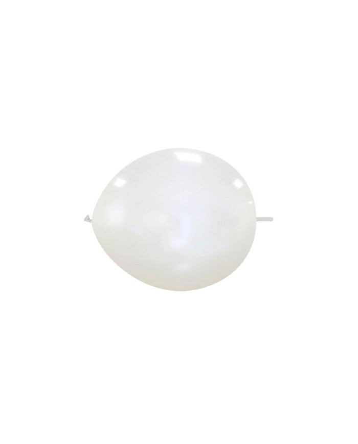 Palloncini link 5" bianco metal pz 100