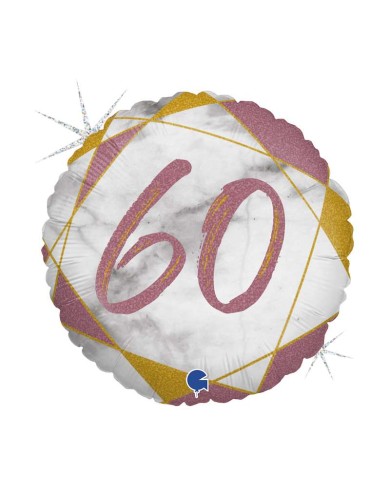 Palloncino mylar 18" 30 anni marmorizzato rose gold/oro
