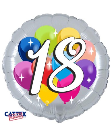 Pallone mylar 18 anni multicolor