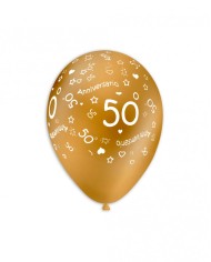 Palloncini 50 anniversario stampa globo pz 100