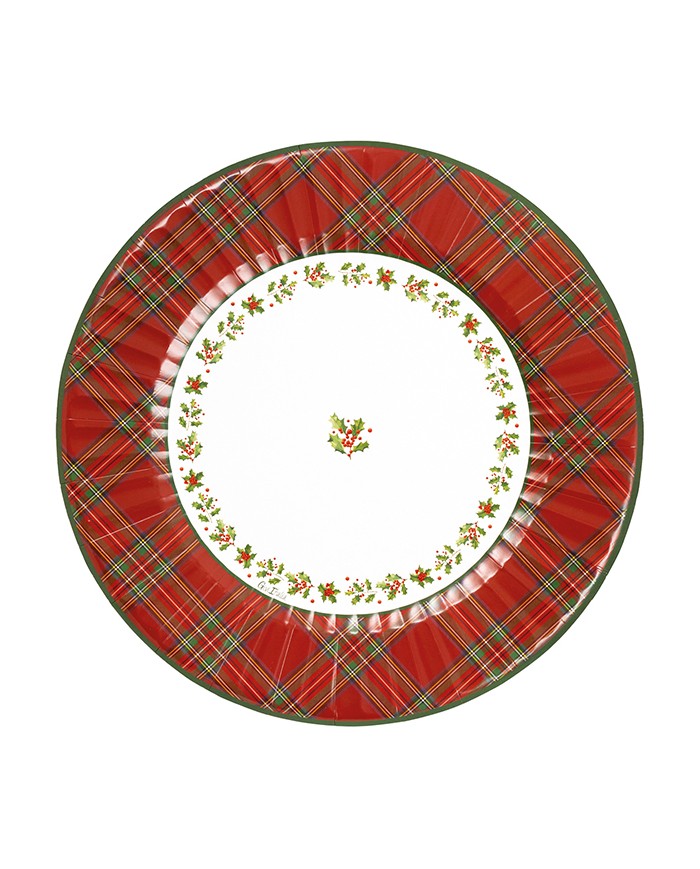 Piatti maxi cm 33 Scottish Christmas pz 6