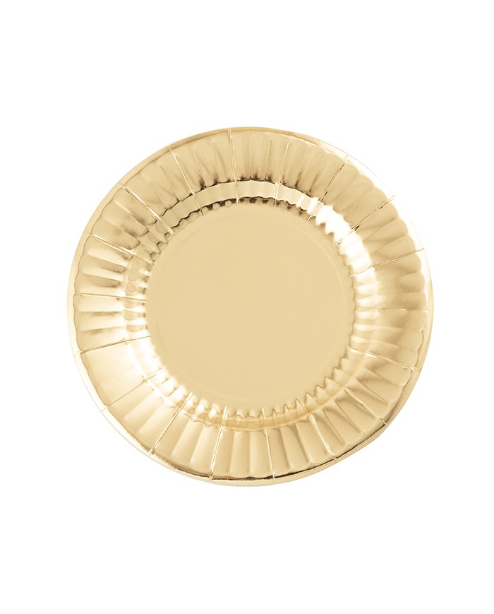 Piatti cm 27 round oro lucido pz 8