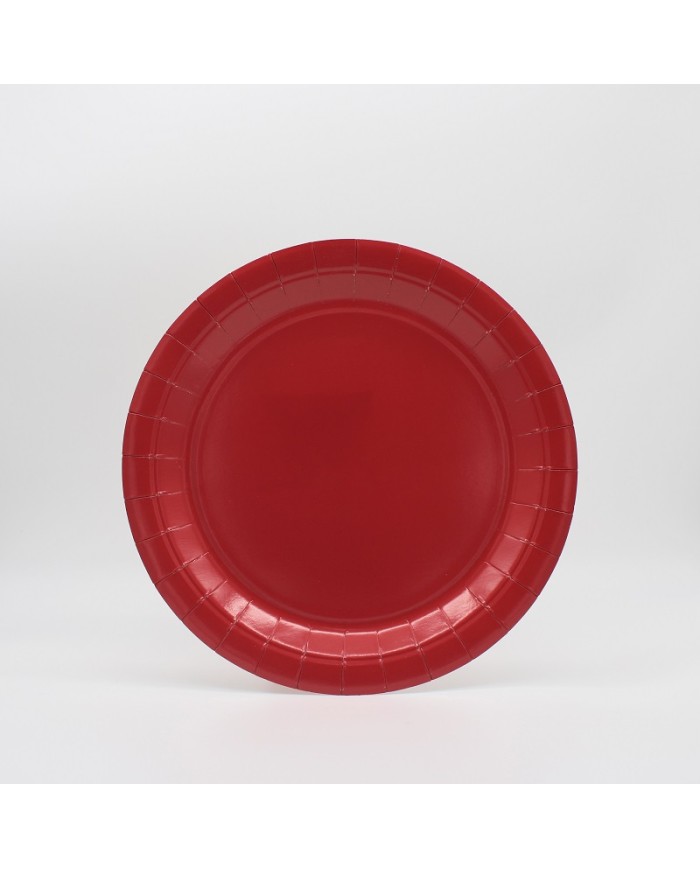 Piatti 18 cm in carta Rosso Natale conf da 15 pz