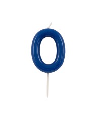 Candelina numero 0 glossy blu navy cm 10,5