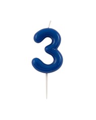 Candelina numero 2 glossy blu navy cm 10,5