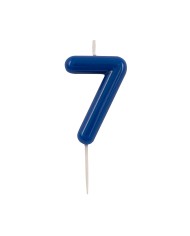 Candelina numero 6 glossy blu navy cm 10,5