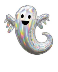 Pallone foil Supershape 63 x 71 cm Fantasma Olografico