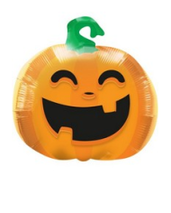 Zucche in carta H cm 20/30 ass arancio/oro conf da 2 pz
