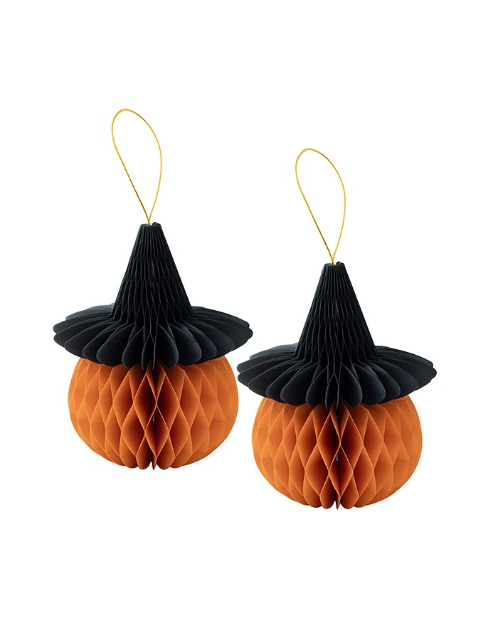 Zucche in carta con cappello cm 16 x 20 conf. 2 pz