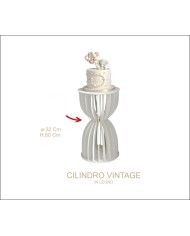 Cilindro in legno gotico diametro cm 40 altezza cm 80