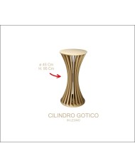 Cilindro in legno gotico diametro cm 40 altezza cm 80