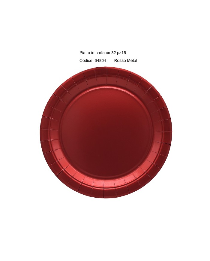 Sottopiatti Rosso metal cm 32 pz 8