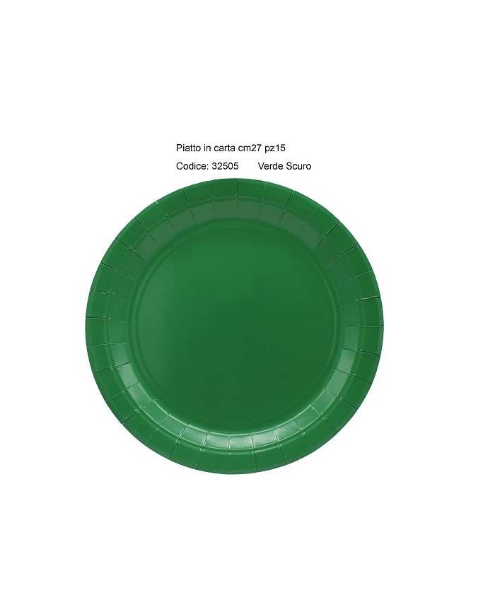 Piatti cm 27 Verde Natale pz 15