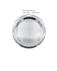 Piatti maxi cm 32 Argento metal pz 8