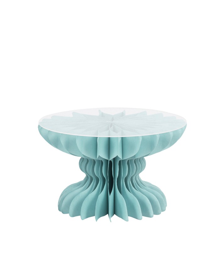 Alzatina in carta 120 gr cm 20 x 12 Azzurro + top plastica