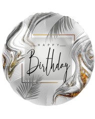 Pallone mylar 18" happy birthday oro