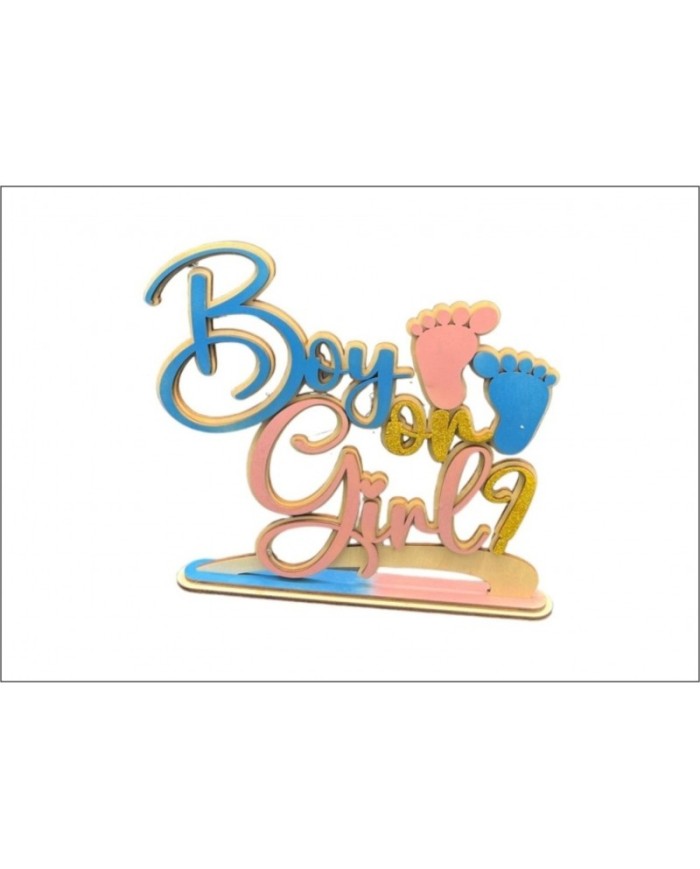 Scritta in legno boy or girl