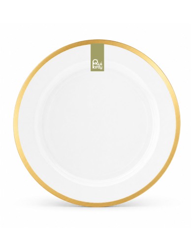 Piatti Cristal Chic cm 26 Cristal-oro metal pz 6