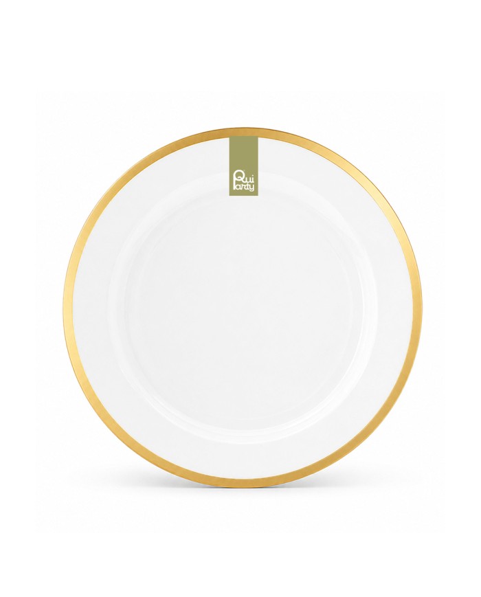 Piatti Cristal Chic cm 19 Cristal-oro metal pz 6