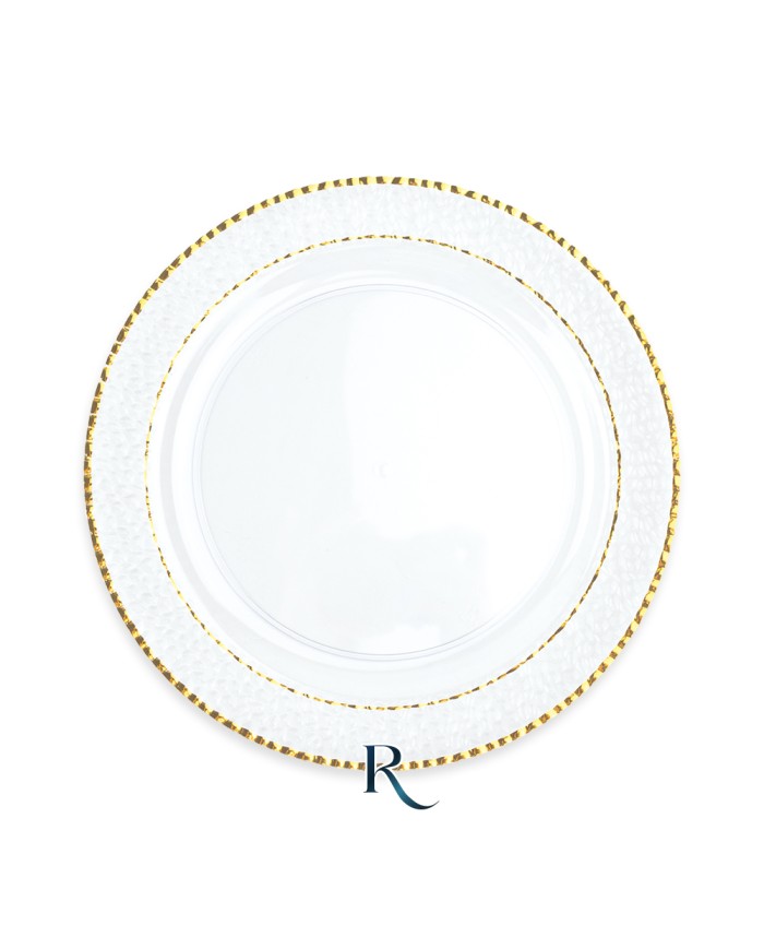 Piatti Riutilizzabili Shimmer Crystal Gold cm 23 pz 6