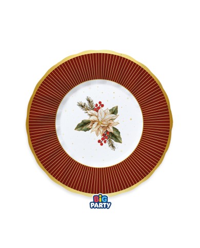 Piatti fondi cm 24 Bouquet de Noel pz 6