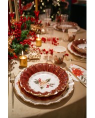 Piatti maxi cm 30 Bouquet de Noel pz 6