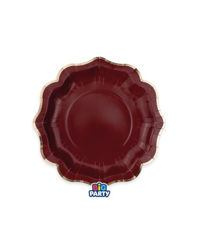 Piatti cm 20 Harmony Bordeaux Gold pz 6