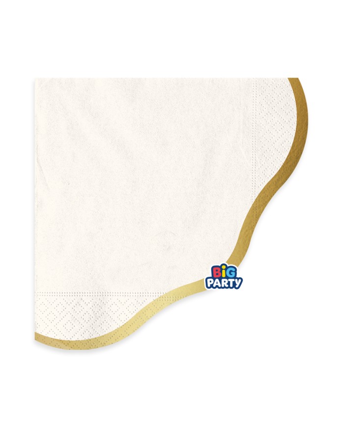 Tovaglioli 33 x 33 Harmony Ivory Gold pz 16