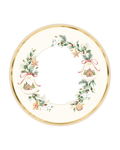 Piatti maxi cm 33 Christmas Cookies pz 6