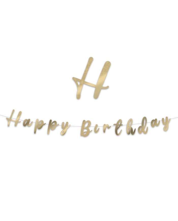 Festone Happy birthday oro