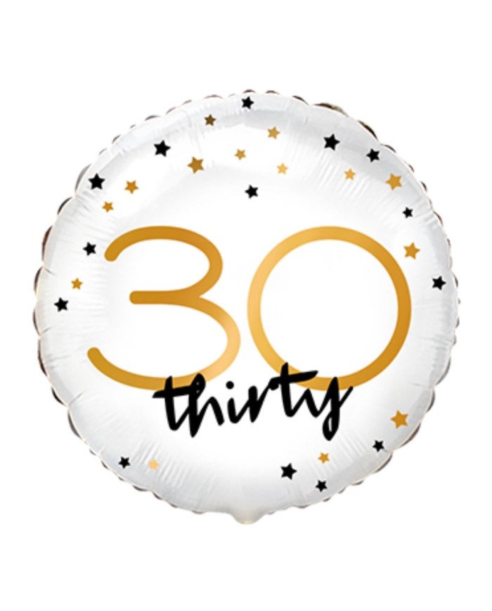Mylar 18" 30 anni stelline