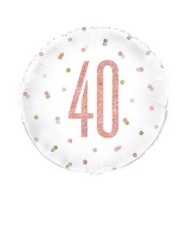 Mylar 18" fucsia/oro 40 anni