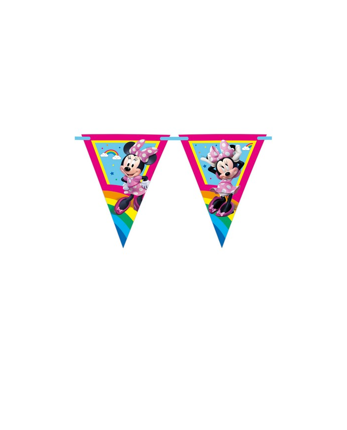Festone bandiera Minnie rainbow mt 2,3