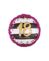 Mylar 18" fucsia/oro 18 anni