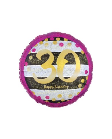 Mylar 18" fucsia/oro 30 anni