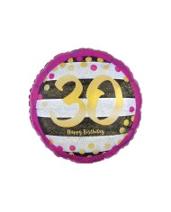 Mylar 18" fucsia/oro 30 anni