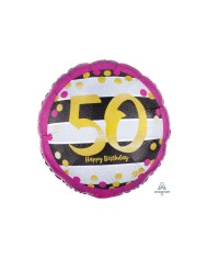 Mylar 18" fucsia/oro 50 anni