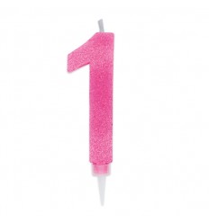 Candelina Glitter Maxi Rosa n°1