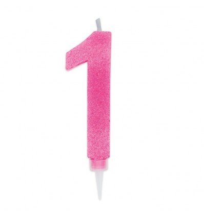 Candelina Glitter Maxi Rosa n°1