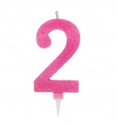 Candelina Glitter Maxi Rosa n°2