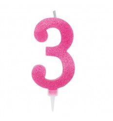 Candelina Glitter Maxi Rosa n°3