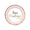 Piattini Buon compleanno chic rosa