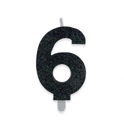 Numero 6 nero  glitter medium
