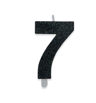 Numero 7 nero  glitter medium
