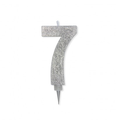 Candelina Glitter Maxi Argento n°6