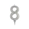 Candelina Glitter Maxi Argento n°7
