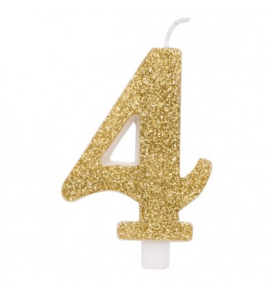 Candelina 3 Glitter Oro