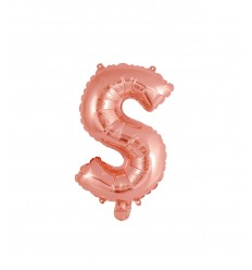 Lettera "R" in foil rosa gold da 35 cm